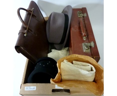 Vintage & Designer Clothing, Accessories and Textiles - Vintage costume, attache and music cases in one box Condition Report 