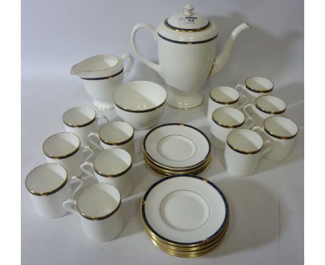 Royal Worcester 'Carina' coffee service - 12 place settings  Condition Report Click here for further images, condition, aucti