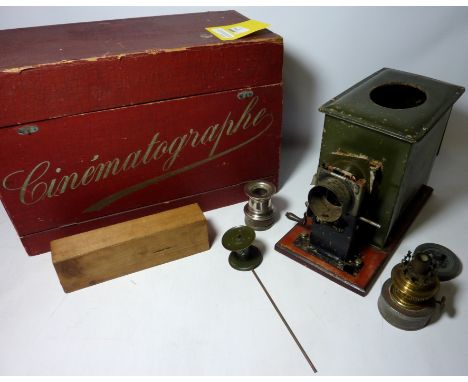 Early 20th century magic lantern, slides and instructions (boxed) Condition Report Click here for further images, condition, 