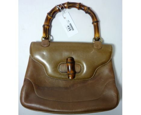 Vintage & Designer Clothing, Accessories and Textiles - Vintage Gucci 'Bamboo' handbag W26cm  Condition Report watermark to f