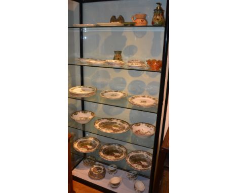 A quantity of china dinnerwares, to include part set of Royal Worcester 'The Worcester Hop' (28), also with part set of Johns