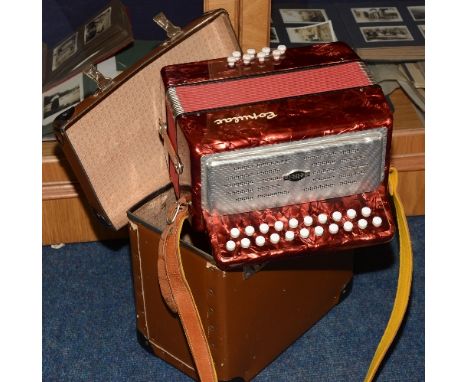 A" popular" accordion by Delicia, with fitted box, 16cm high