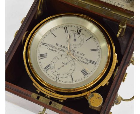 Good two day marine chronometer, the 3.75" silvered dial signed and inscribed H.G. Blair &amp; Co. Makers to The Admiralty, C