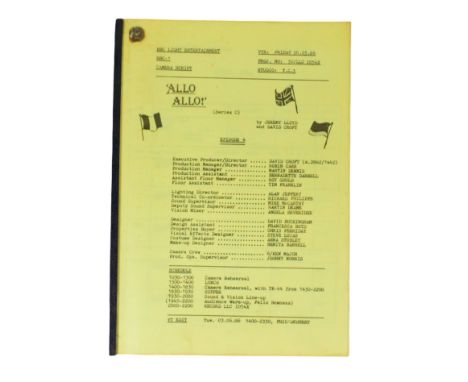 'Allo 'Allo! (BBC Sitcom 1982-1992) - Series 3 Episode 4 - original camera script for the third series. Dated 30th May 1986. 