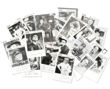 'Allo 'Allo (BBC Sitcom 1982-1992) - a believed full set of x19 original c1980s official BBC castcards from the programme, ea