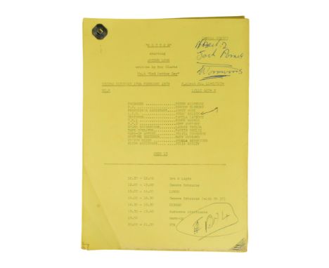 Potter (BBC Sitcom 1979-1983) - original production used camera script for the episode 'Red Letter Day.' 57pp on yellow stock