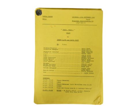'Allo 'Allo! (BBC Sitcom 1982-1992) - Series 1 Episode 1 - original camera script for the Pilot episode. Dated 11th September