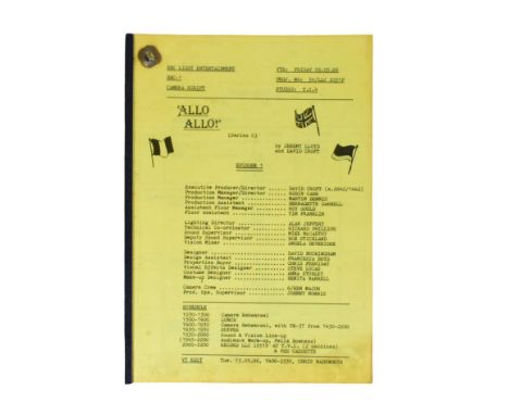 'Allo 'Allo! (BBC Sitcom 1982-1992) - Series 3 Episode 1 - original camera script for the third series. Dated 9th May 1986. 7