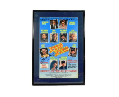 'Allo 'Allo (BBC Sitcom) - an original full cast autographed poster from the theatre show at the Prince Of Wales Theatre, Lon