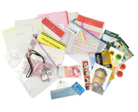 The Outlaws (2021-2024 TV Series by Elgin James &amp; Stephen Merchant) - a large collection of assorted paper props used in 