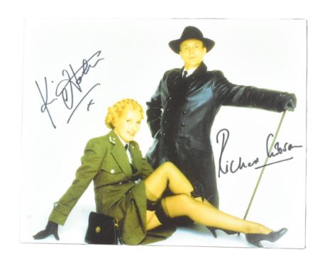 'Allo 'Allo (BBC Sitcom 1982-1992) - Kim Hartman (Helga) &amp; Richard Gibson (Herr Flick) - dual autographed 8x10" colour ph