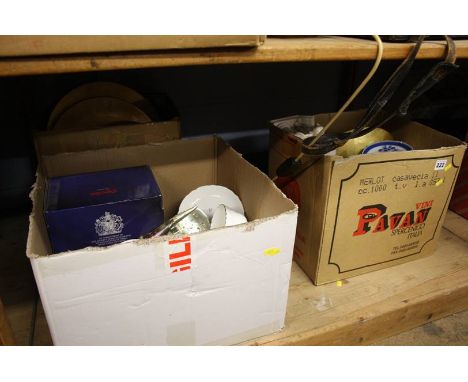 Shelf of assorted china, glass etc.