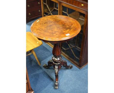 A Victorian mahogany circular top tripod table