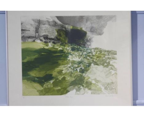 Pete *** Print signed in pencil, dated **76, 'Rocky Bay', Limited edition 19/50 41 x 59cm