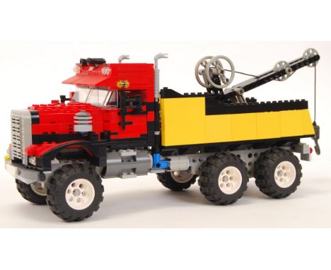 An original Lego MOC Custom truck - made from vintage Lego Technics pieces. Complete with working crane and engine fitted to 