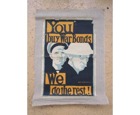 A First World War fund-raising poster You Buy The Bonds - We Do The Rest!, designed by Bert Thomas, published by The National