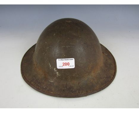 A First World War British Brodie pattern steel helmet