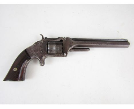 A Smith & Wesson Model 2 Number 2 Army revolver, .32 calibre, with 6-inch barrel, serial number 28380