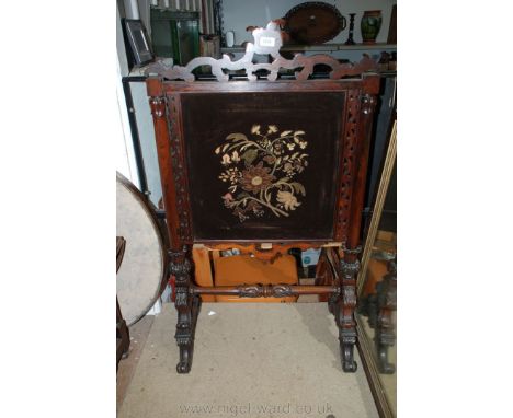 A Rosewood Firescreen