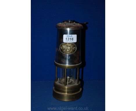 A paraffin Welsh Davy Lamp.