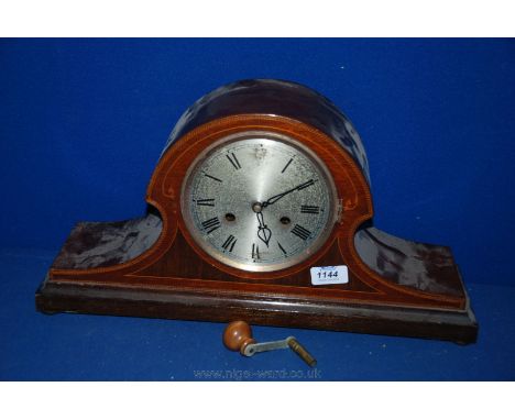 A Smiths Enfield mantle Clock with inlaid decoration, a/f.