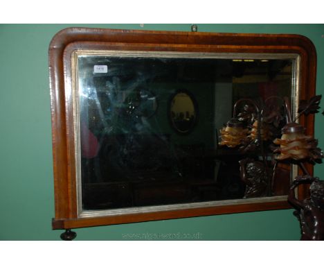 A Mahogany Overmantle Mirror