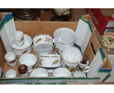 A quantity of Royal Worcester 'Evesham' Dinner and cook ware including pepper mill, oil bottle, flour sifter, ramekins, small