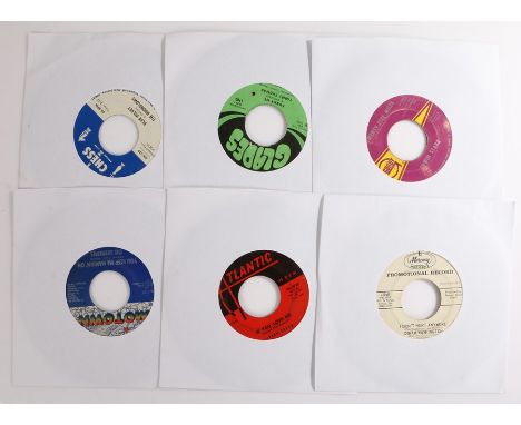 6 x R &amp; B 7" singles. Bill Doggett - Slow Walk ( 45 5000 ). The Friends Of Distinction - Grazing In The Grass ( 740107 ).