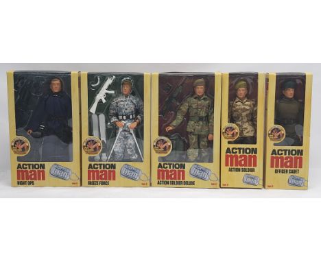 Hasbro Action Man 'Anniversary Edition' (or similar) group to include (1) Freeze Force; (2) Action Soldier Deluxe; (3) Marine