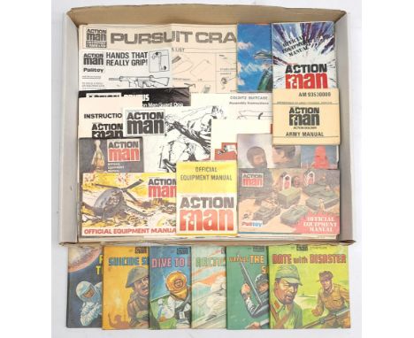 Palitoy (or similar) Action Man vintage group of various Instruction Leaflets / Ephemera / Catalogues to include; Deep Sea Di