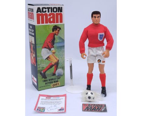 Hasbro Action Man 1966 World Cup figure - Limited Edition No. #0991, personally signed by Bob Brechin - the boxed figure was 