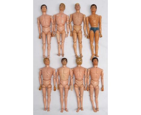 Palitoy Action Man vintage, a group of loose/undressed figures, all have some minor damage and/or have loose joints - ideal f