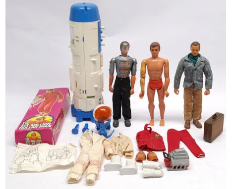 Denys Fisher Six Million Dollar Man group to include 2 x Steve Austin 12" figures with accessories; Oscar Goldman 12" figure 