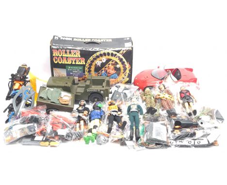 Hasbro Action Man (and similar), a quantity of loose action figures, vehicles and accessories (most have been individually wr
