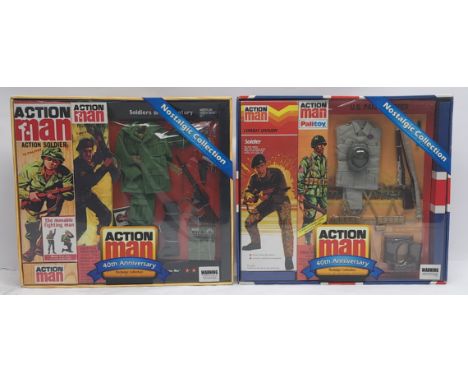 Hasbro Action Man 40th Anniversary Edition Nostalgic Collection pair to include (1) AM047 comprising Soldier and The American