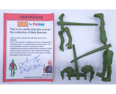 Palitoy Action Force first Test Shot moulding for parts of the Kraken figure.&nbsp; Test shots would be taken from the inject
