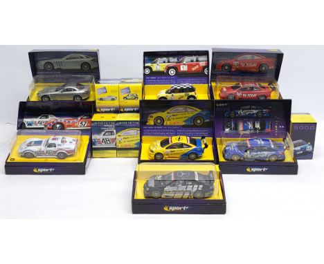 Scalextric Sport, a group of 1:32nd scale Slot Cars to include (1) C2474A Opel Coupe "TV Today" No. 8; (2) C2503A Chevrolet C