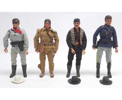 Marx/Gabriel Ind. loose/unboxed vintage Lone Ranger figures to include The Lone Ranger, Tonto, plus others - generally Fair, 