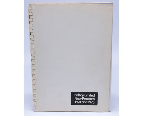 Palitoy Limited 1974 and 1975 New Products Brochure - includes a page-by-page summary of product, selling price, forecast and