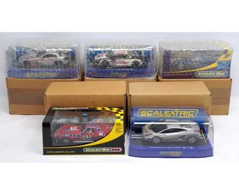 Scalextric pair of 1:32nd scale Slot Cars to include (1) C2816 Ford GT Scalextric Club 2007; (2) C2936 Scalextric Club Lambor