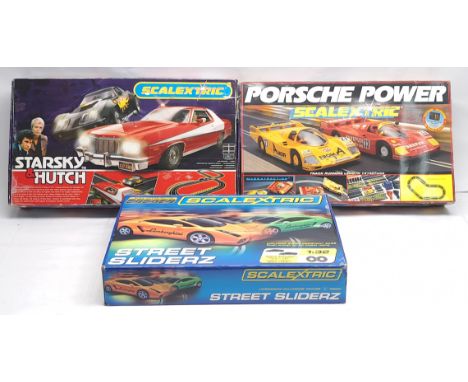 Scalextric, a group of Slot Racing Sets to include C.540 Porsche Power; Street Sliderz; Starsky &amp; Hutch.&nbsp; All sets h