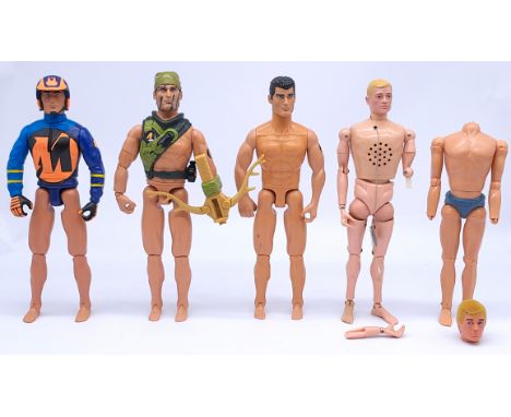 Palitoy/Hasbro Action Man loose/undressed figures to include vintage Palitoy painted hair, plastic hands Talking Commander fi