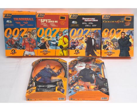 Hasbro Modern Action Man James Bond Agent 007 group to include (1) The Spy Who Loved Me; (2) Tomorrow Never Dies; (3) Goldene
