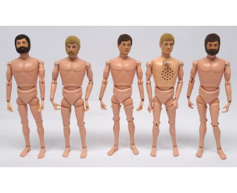 Palitoy Action Man vintage loose/undressed flock hair, plastic hands figures, includes 1 Talking Commander Figure (cord still