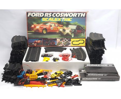 Scalextric C.575 Ford RS Cosworth Racing Set, includes 2 x cars, 2 x hand-held controllers, power-supply, track and accessori