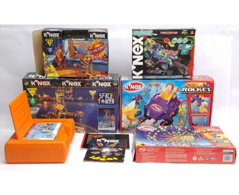 K'NEX group to include (1) #32061 Cyber Racers; (2) #47147 Space Tower; (3) #63166 Rippin Rocket Roller Coaster, plus others,