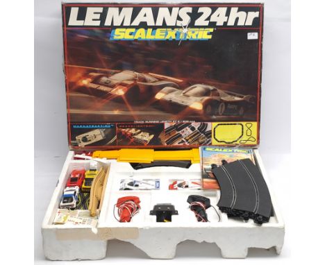 Scalextric C.742 Le Mans Racing Set, includes 5 x cars, 2 x hand-held controllers, power-supply, track and accessories, not t