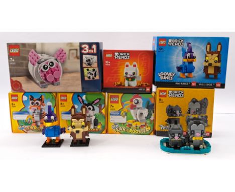 Lego Group Including - (1) Brick Headz #40559 Road Runner &amp; Wile E. Coyote, (2) #40441 Shorthair Cat &amp; Kitten,(3)&nbs