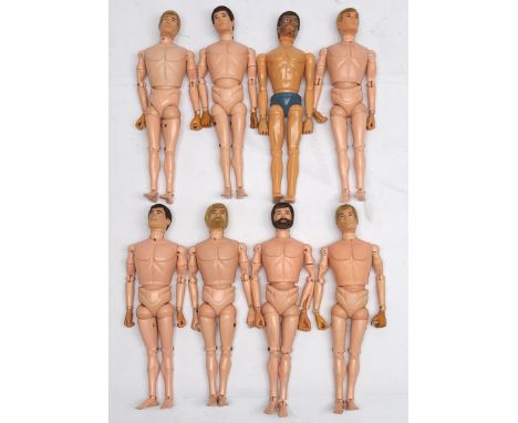Palitoy Action Man vintage, a group of loose/undressed figures, all have some minor damage and/or have loose joints - ideal f