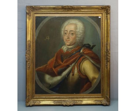 BAROCKES HERRSCHERPORTRÄT: "Bildnis des dänischen Königs Frederik IV (1671-1730) / "Portrait of the Danish King Frederik IV",